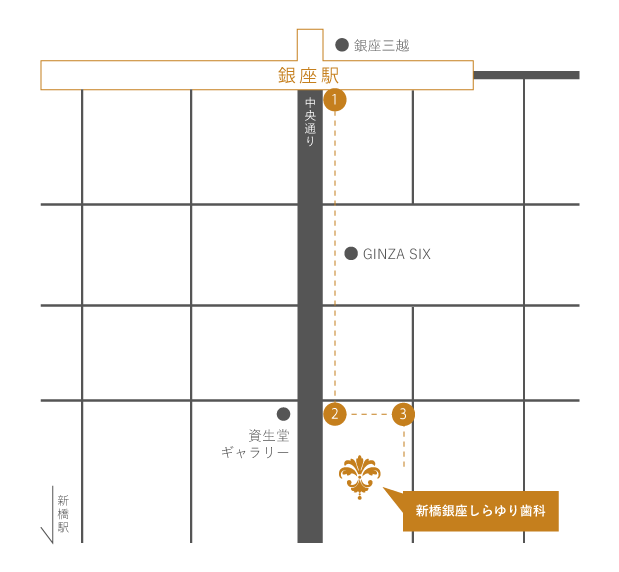 丸の内線・銀座線・日比谷線 銀座駅からのアクセス